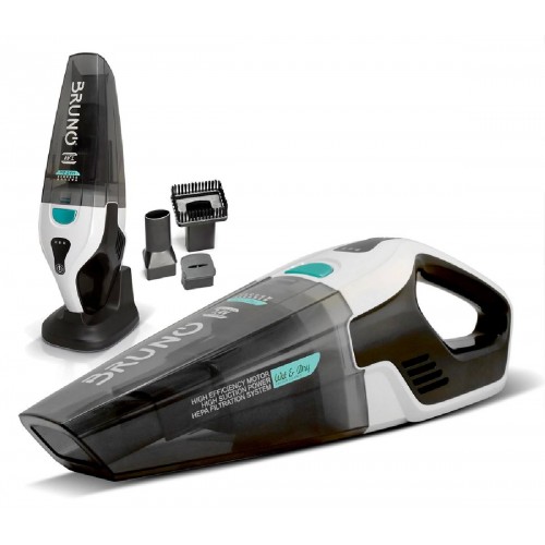 Bruno (BRN-0131) Λευκό Επαναφορτιζόμενο Σκουπάκι Χειρός Υγρών & Στερεών 7.4V