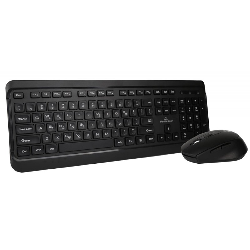 Powertech PT-1060 Ασύρματο Σετ Πληκτρολόγιο & Ποντίκι Ελληνικό
