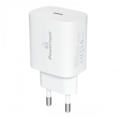 Powertech (PT-1091) Φορτιστής Χωρίς Καλώδιο με Θύρα USB-C 20W Power Delivery Λευκός