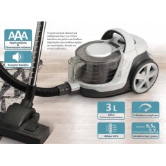 Bruno (BRN-0137) Λευκή Ηλεκτρική Σκούπα 800W με Κάδο 3lt
