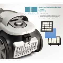 Bruno (BRN-0137) Λευκή Ηλεκτρική Σκούπα 800W με Κάδο 3lt