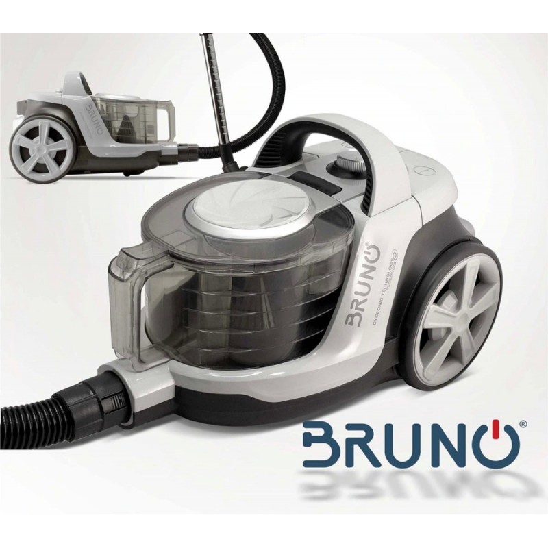 Bruno (BRN-0137) Λευκή Ηλεκτρική Σκούπα 800W με Κάδο 3lt