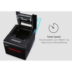 Powertech (PT-1107) Μαύρος Θερμικός Εκτυπωτής Αποδείξεων Bluetooth / Ethernet / Serial / USB / Wi-Fi