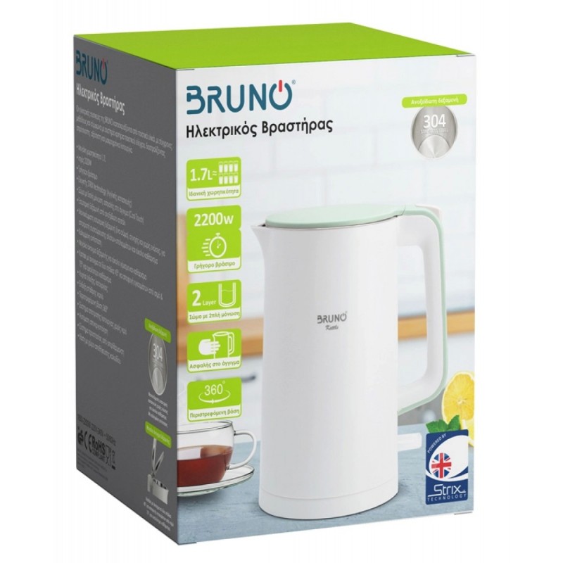 Bruno (BRN-0140) Λευκός Βραστήρας 1.7lt 2200W Bruno (BRN-0140) Λευκός Βραστήρας 1.7lt 2200W