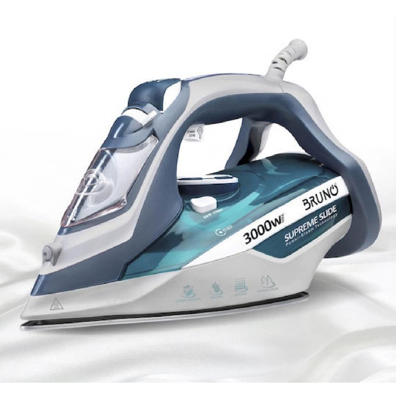 BRUNO σίδερο ατμού Supreme Slide με κεραμική πλάκα, 3000W BRN-0146 Μπλε