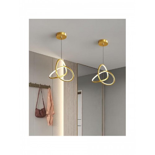 POWERTECH LED φωτιστικό οροφής HLL-0122, 15W, 4000K, Φ22cm x 1m, χρυσό