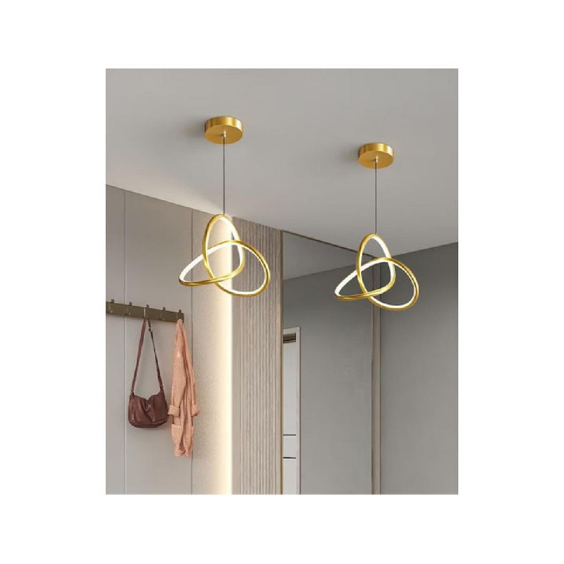 POWERTECH LED φωτιστικό οροφής HLL-0122, 15W, 4000K, Φ22cm x 1m, χρυσό