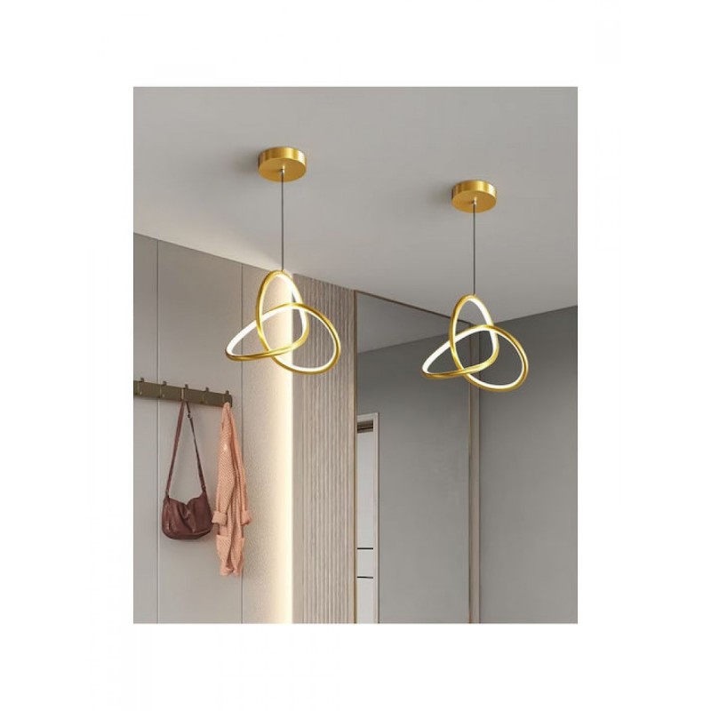 POWERTECH LED φωτιστικό οροφής HLL-0122, 15W, 4000K, Φ22cm x 1m, χρυσό