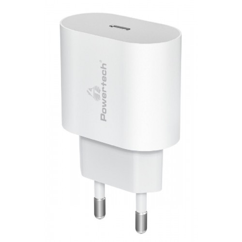 Powertech Φορτιστής Χωρίς Καλώδιο με Θύρα USB-C 12W (PT-1150) Λευκός