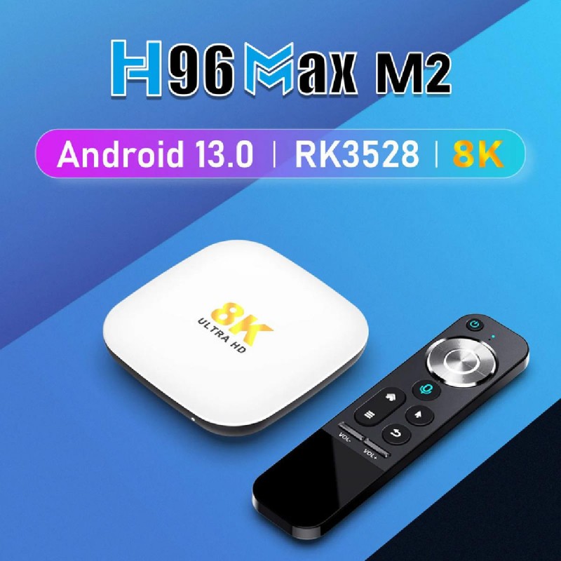 H96 Max TV Box M2 8K UHD με WiFi USB 3.0 4GB RAM και 64GB Αποθηκευτικό Χώρο με Λειτουργικό Android 13.0