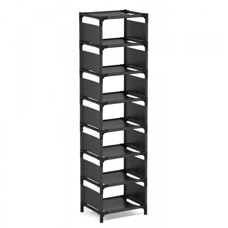 HOME USE υφασμάτινη παπουτσοθήκη HUH-0132 7 θέσεων 33x28x128cm γκρι