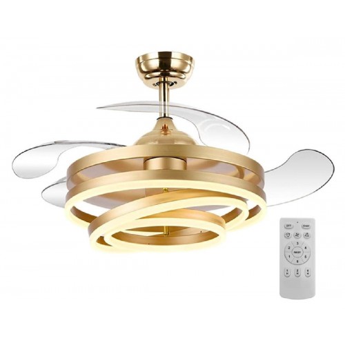 POWERTECH HLL-0130 χρυσός ανεμιστήρας οροφής με LED φως, 72W, Φ106x50cm POWERTECH HLL-0130 χρυσός ανεμιστήρας οροφής με LED φως, 72W, Φ106x50cm