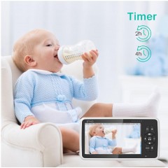 Powertech (PT-1188) White Ασύρματη Ενδοεπικοινωνία Μωρού με Κάμερα & Οθόνη 5