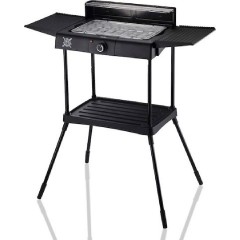 BRUNO επιδαπέδια ηλεκτρική ψησταριά BRN-0190, 2400W, με βάση & ρυθμιζόμενο θερμοστάτη, μαύρη