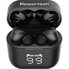 Powertech PT-1227 TWS Earphones Bluetooth Handsfree Black