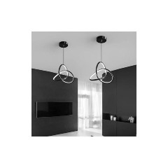 Powertech Κρεμαστό Φωτιστικό LED με Φυσικό Λευκό Φως 40εκ. (HLL-0145) Μαύρο