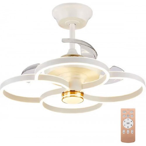 POWERTECH ανεμιστήρας οροφής HLL-0147 με LED φως, 120W, Φ65x45cm, λευκός HLL-0147. POWERTECH ανεμιστήρας οροφής HLL-0147 με LED φως, 120W, Φ65x45cm, λευκός HLL-0147.