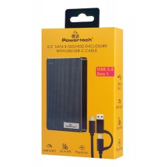 Powertech (PT-1232) Μαύρη Θήκη για Σκληρό Δίσκο 2.5