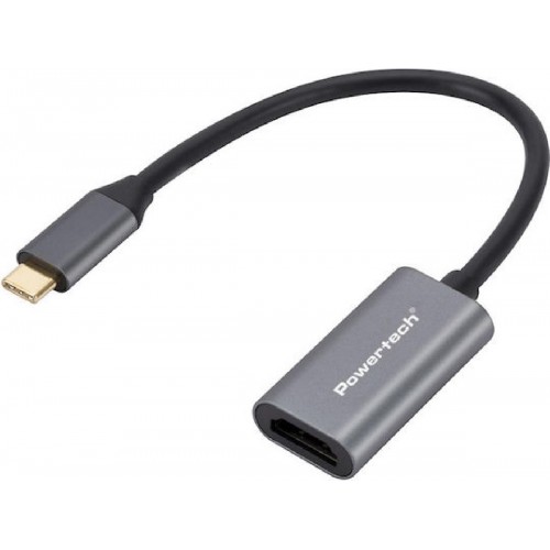 Powertech Μετατροπέας USB-C male σε HDMI female Γκρι 1τμχ (CAB-UC086)