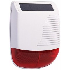 POWERTECH ηλιακή σειρήνα PT-1287, εξωτερικού χώρου, 120dB, κόκκινη PT-1287.