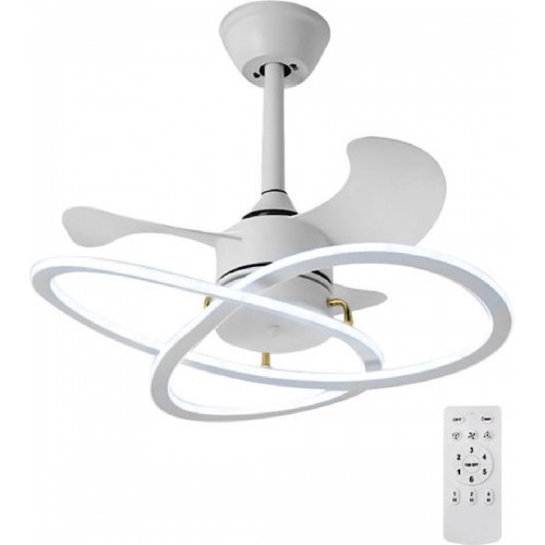 POWERTECH ανεμιστήρας οροφής HLL-0175 με LED φως, 96W, Φ60x25cm, λευκός HLL-0175 POWERTECH ανεμιστήρας οροφής HLL-0175 με LED φως, 96W, Φ60x25cm, λευκός HLL-0175