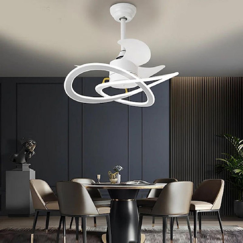 POWERTECH ανεμιστήρας οροφής HLL-0175 με LED φως, 96W, Φ60x25cm, λευκός HLL-0175 POWERTECH ανεμιστήρας οροφής HLL-0175 με LED φως, 96W, Φ60x25cm, λευκός HLL-0175