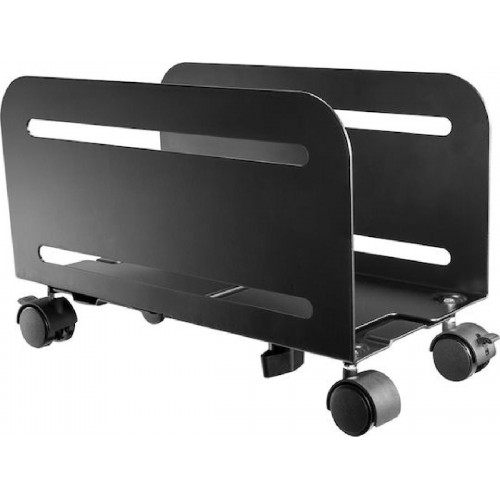 Powertech Μεταλλική Βάση PC με Ροδάκια έως 10kg (PT-1329) Μαύρη