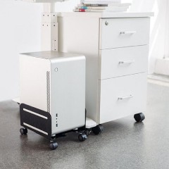 Powertech Μεταλλική Βάση PC με Ροδάκια έως 10kg (PT-1329) Μαύρη