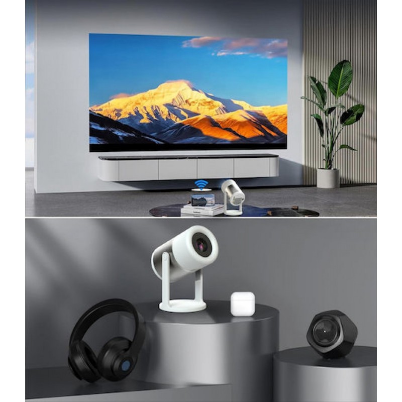 Powertech Smart Projector 1080p Full HD Wi-Fi (PT-1305) White