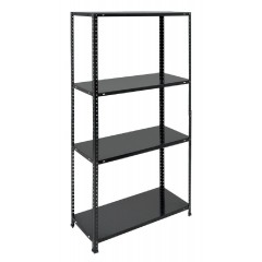 HOME USE μεταλλική ραφιέρα HUH-0200 με 4 ράφια 75x30x150cm μαύρη