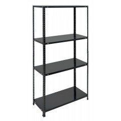 HOME USE μεταλλική ραφιέρα HUH-0200 με 4 ράφια 75x30x150cm μαύρη