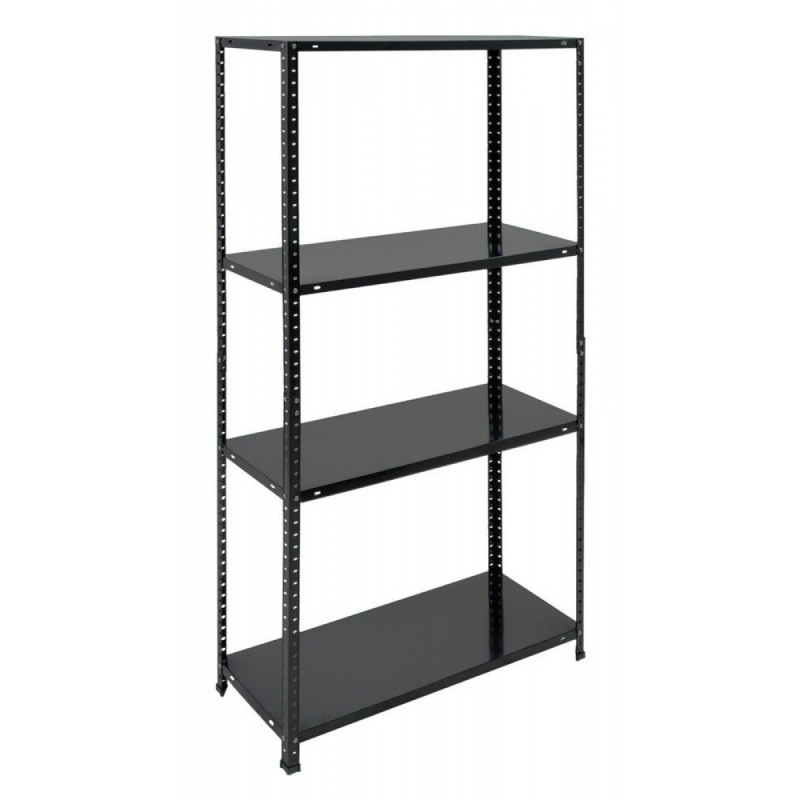 HOME USE μεταλλική ραφιέρα HUH-0200 με 4 ράφια 75x30x150cm μαύρη