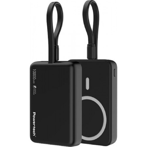Powertech MagSafe Power Bank 10000mAh 20W (PT-1376) Μαύρο