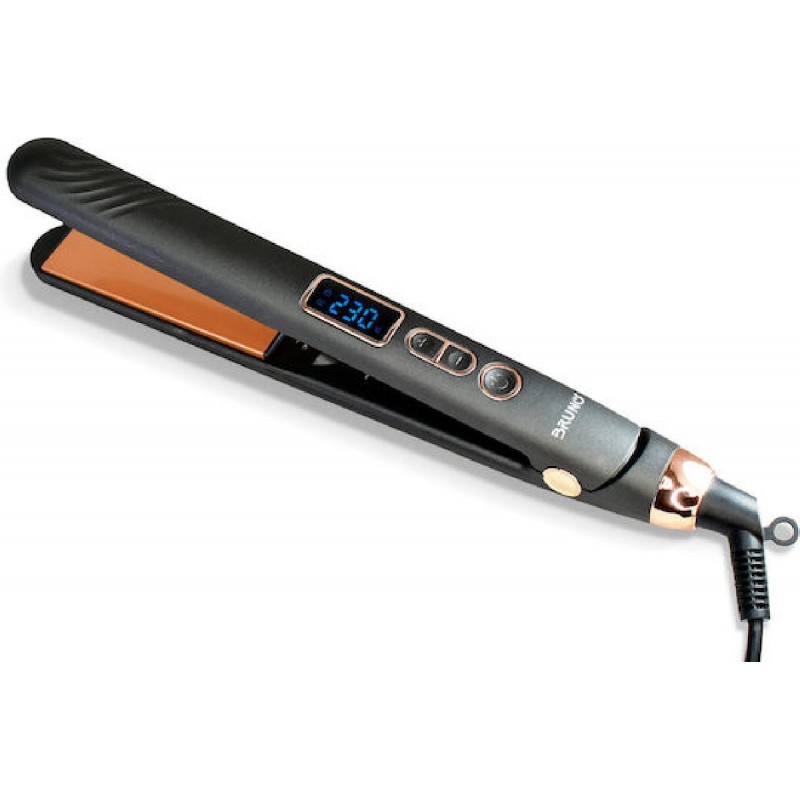 Bruno Πρέσα Μαλλιών με Κεραμικές Πλάκες 45W (BRN-0217) Black/Copper