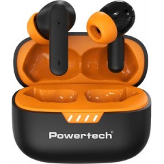 POWERTECH earphones με θήκη φόρτισης True Wireless PT-1431 μαύρα