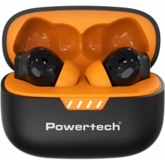 POWERTECH earphones με θήκη φόρτισης True Wireless PT-1431 μαύρα