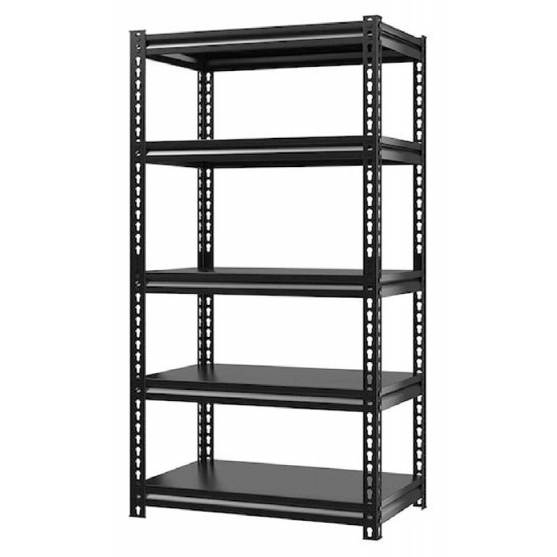 HOME USE μεταλλική ραφιέρα με 5 ράφια, 90x40x183cm, HUH-0248 μαύρη