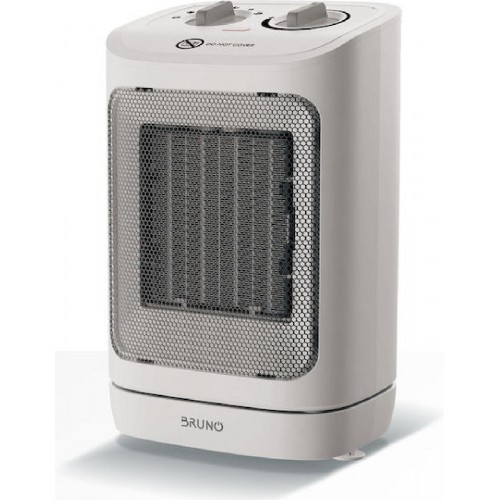 BRUNO κεραμικό αερόθερμο BRN-0255, 2000W, με θερμοστάτη/ανεμιστήρα/αυτόματη περιστροφή, λευκό