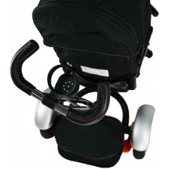 Bebe Stars Παιδικό Τρίκυκλο Ποδήλατο 360° Chopper 6in1 Μετατρεπόμενο με Αποθηκευτικό Χώρο, Σκίαστρο & Χειρολαβή 814-188 Μαύρο