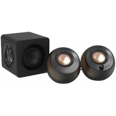 Creative Pebble X Plus Ηχεία Υπολογιστή Bluetooth RGB 30W (51MF0495AA000) Μαύρα
