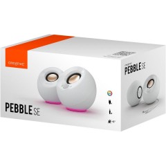 Creative Pebble SE RGB Ηχεία Υπολογιστή 2.0 USB-C (51MF1725AA001) Λευκά