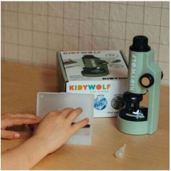 Kidywolf Kidymicroscope Παιδικό Φορητό Μικροσκόπιο με Δείγματα & Εργαλεία (DW-182228) Πράσινο