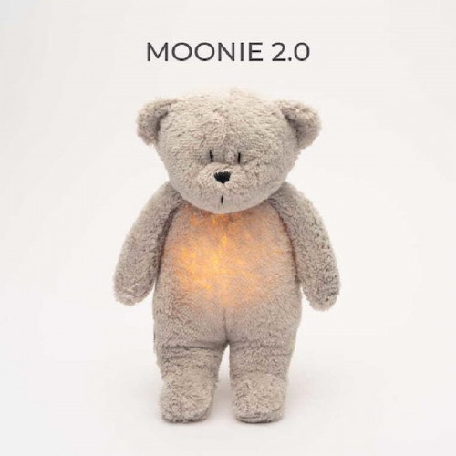 Moonie 2.0 Λούτρινο με Ηχογράφηση & Αισθητήρα Κλάματος Gray Bear
