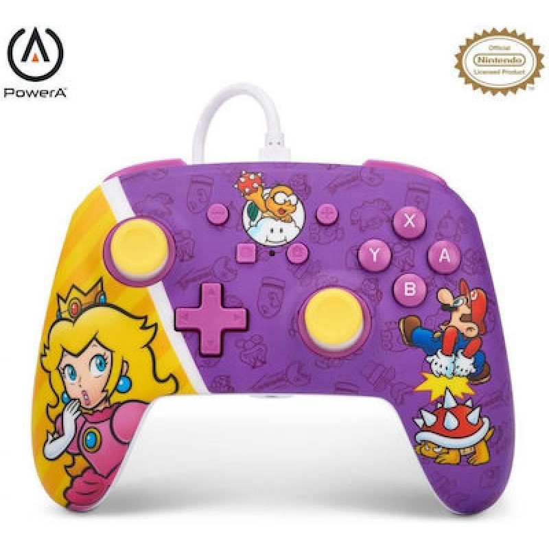 PowerA Enhanced Wired Gamepad για Switch Princess Peach Battle (NSGP0092-01)