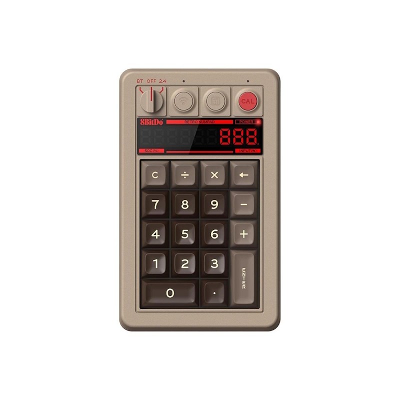 8BitDo Retro 18 Mechanical Numpad 2.4G/USB/Bluetooth (PBT Keycaps/Hot-Swappable/Mechanical Switches) C64 Edition