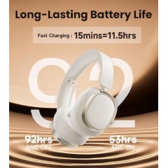 Edifier ES850NB Ασύρματα / Ενσύρματα Over Ear Ακουστικά με 92 ώρες Λειτουργίας και Quick Charge Beige