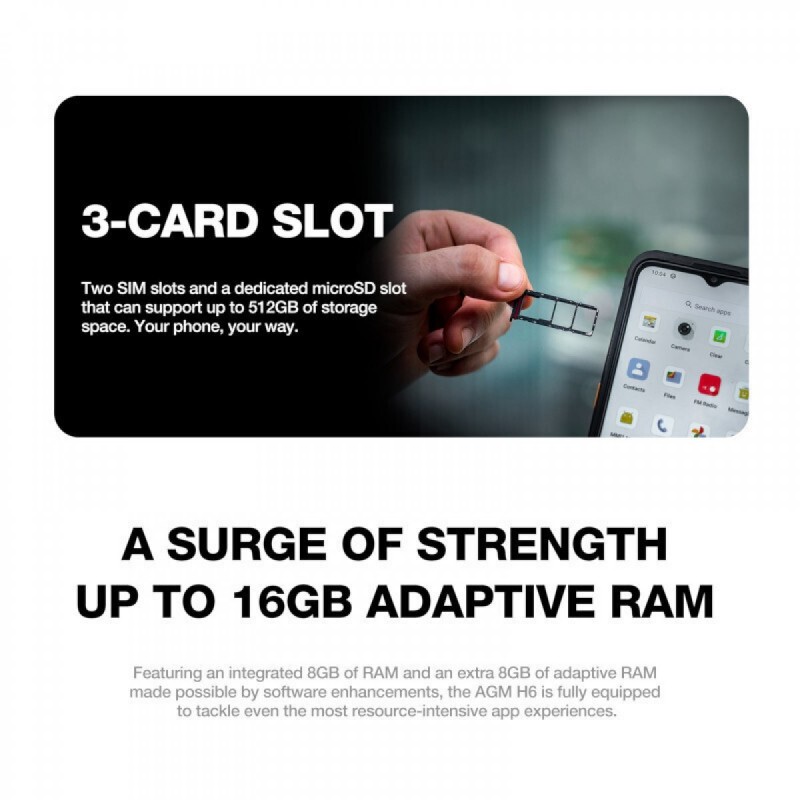 AGM H6Lite Dual Sim (8GB/128GB) Black