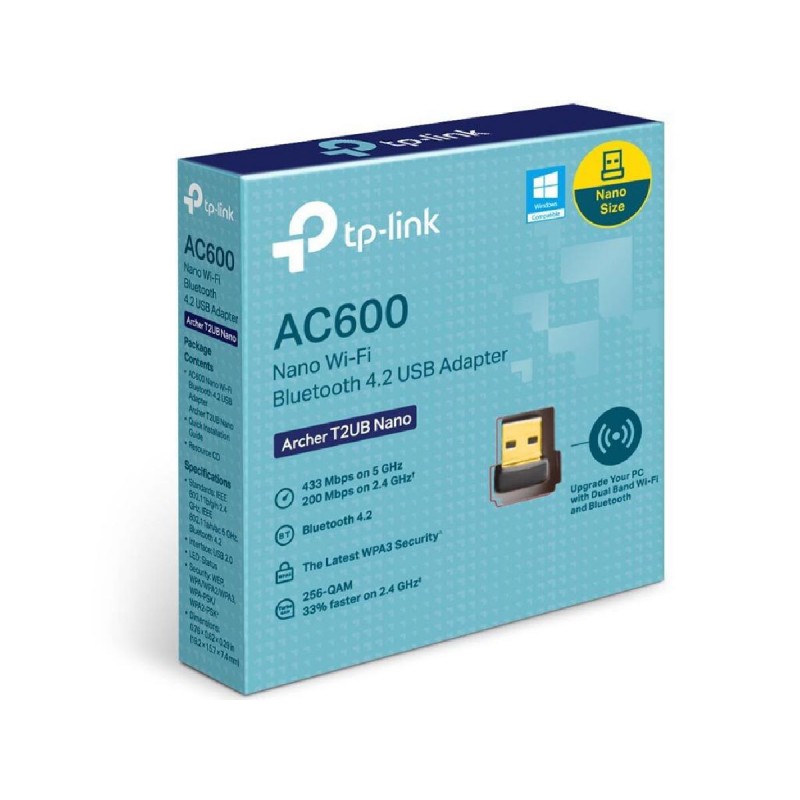 TP-LINK Archer T2UB Nano Ασύρματος USB Αντάπτορας Δικτύου 600Mbps (0152502371) v1.0