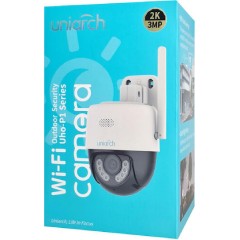 Uniarch IP Κάμερα Παρακολούθησης Wi-Fi Full HD+ 3MP 4mm Αδιάβροχη με Αμφίδρομη Επικοινωνία (UHO-P1A-M3F4D) Λευκή