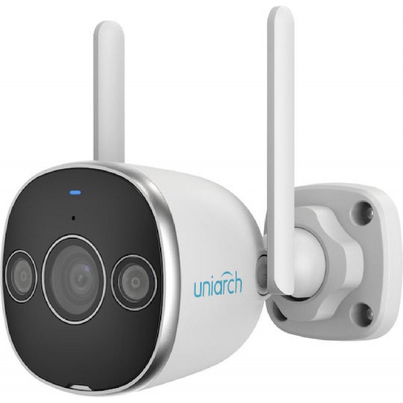 Uniarch IP Κάμερα Παρακολούθησης Wi-Fi Full HD+ 3MP Αδιάβροχη με Αμφίδρομη Επικοινωνία και Φακό 2.8mm (UHO-B2D-M3F3D) Λευκή